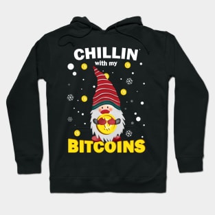 Funny Chillin With My Bitcoin Nordic Gnome Christmas Gift Hoodie